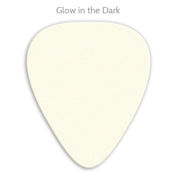 Celluloid Glow In The Dark Printed Picks - Single Sided - Custom Printed Picks - Custom Plektrum - Plektren Bedrucken - puas personalizadas