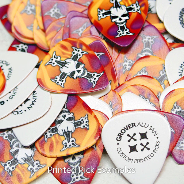 G-Poly ISO Shape Printed Picks - Single Sided - Custom Printed Picks - Custom Plektrum - Plektren Bedrucken - puas personalizadas