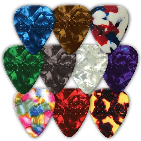 Vintage Celluloid TRU GRIP Picks - Double Sided - Custom Printed Picks - Custom Plectrum - Plektren Bedrucken - Mediators - 1